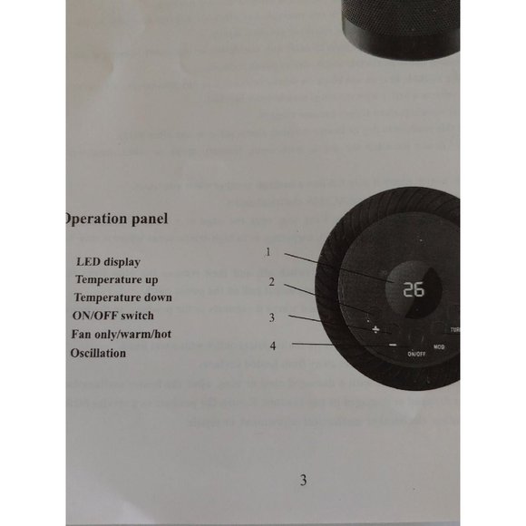 Ceramic Fan Heater New Open Box Oscillating Fan - Picture 7 of 7